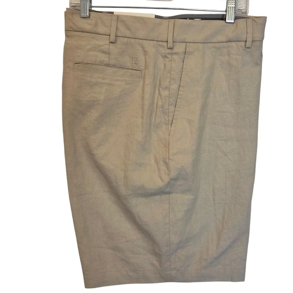 Walter Hagen Mens 42 Khaki‎ Linen Flat Front 9 Inch Inseam Clubhouse Shorts NWT